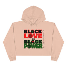 Load image into Gallery viewer, Black Love Is Black Power Crop Hoodie