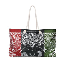 Load image into Gallery viewer, Art Of Facts Signature RBG Bandana Print - Weekend Tote Bag
