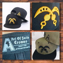 Load image into Gallery viewer, Art Of Facts Crowns: Golden  Akofena 3D Stitch Snap Back
