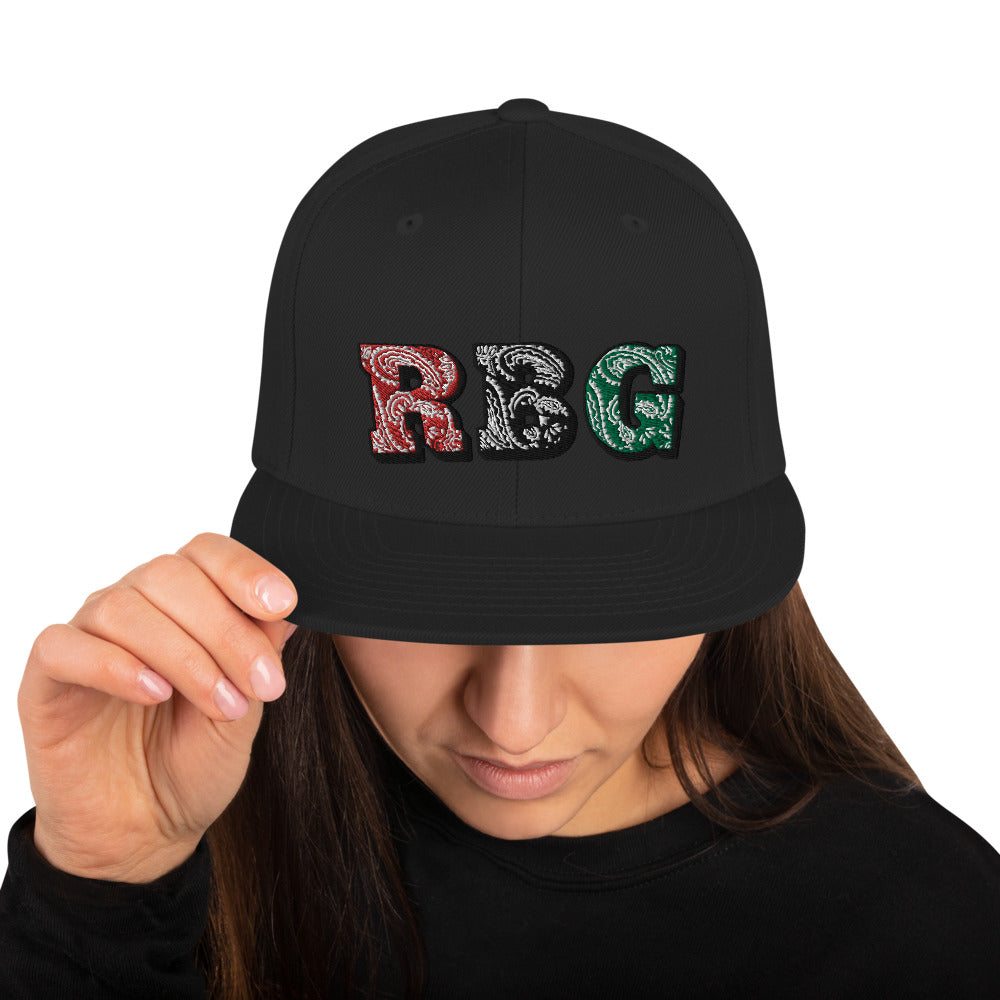 RBG Bandana Print Snapback Crown