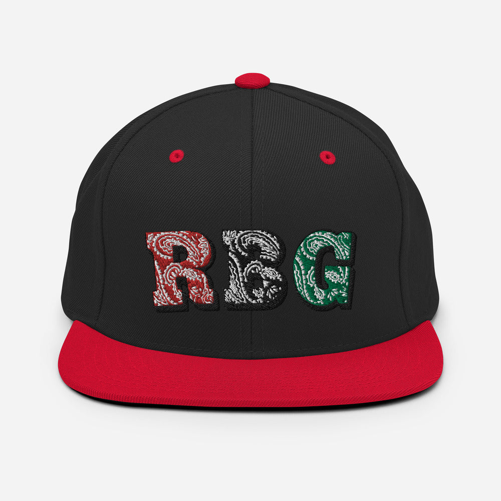 RBG Bandana Print Snapback Crown