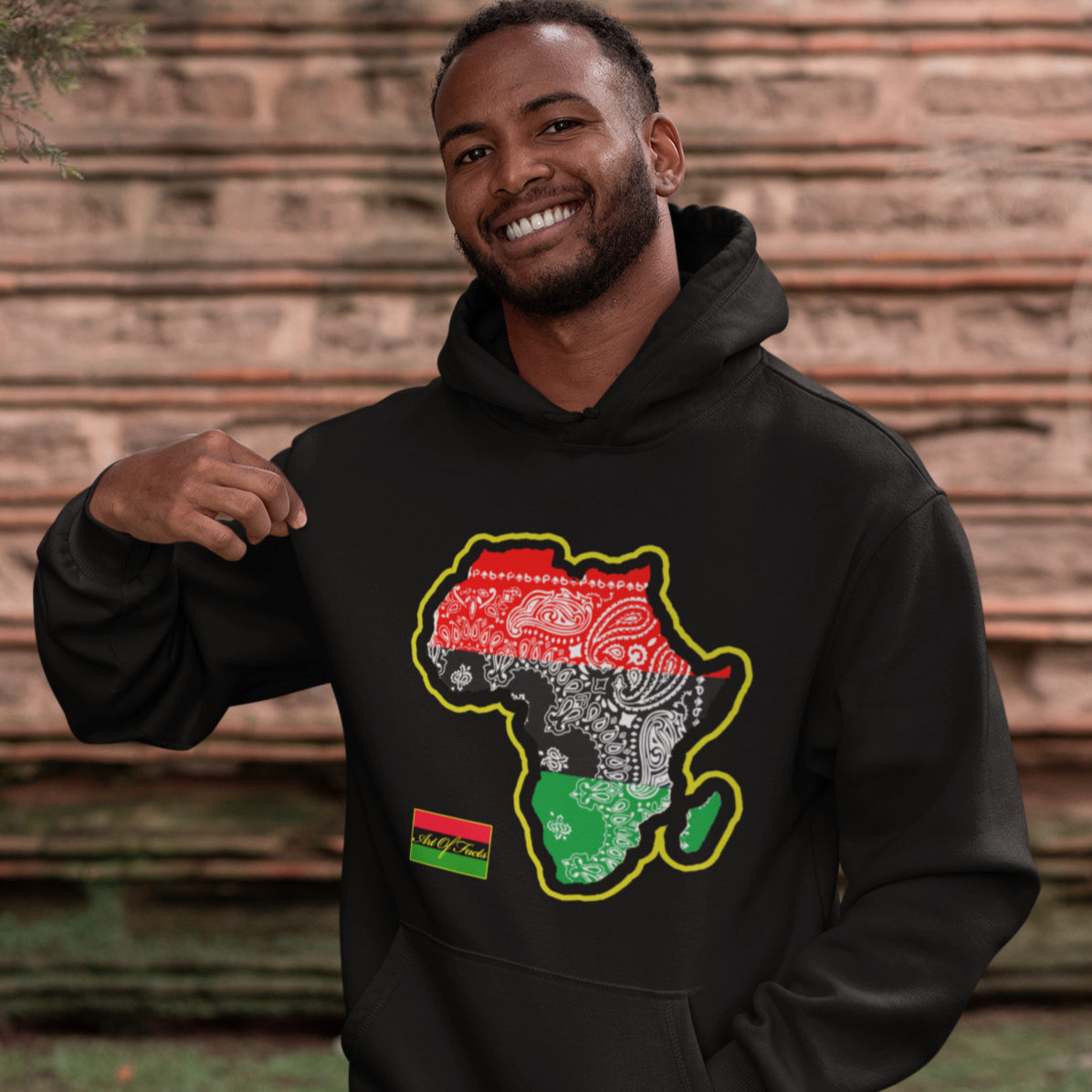 Afrika RBG Hooded Sweatshirt Art of Facts Clothing Company