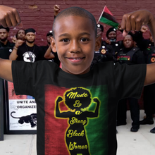 Load image into Gallery viewer, Kids Made By A Strong Black Woman Tee
